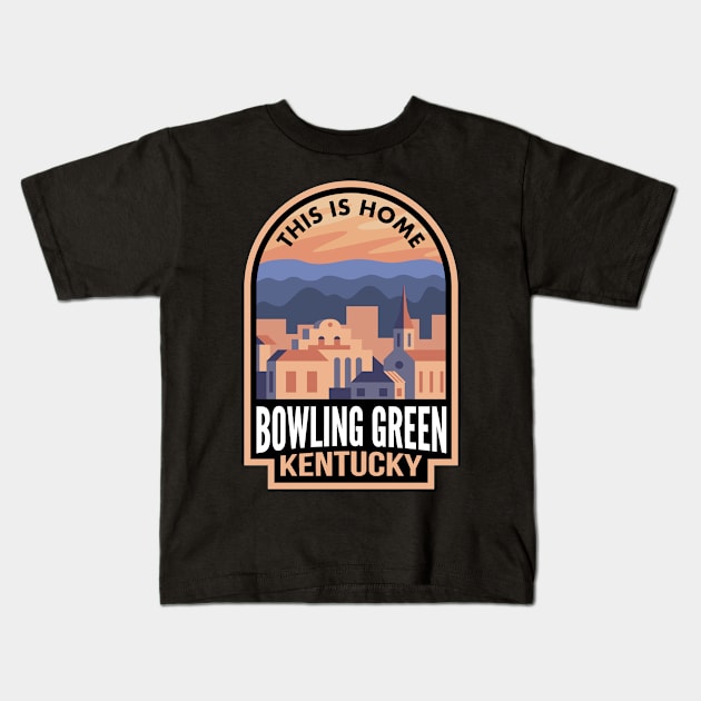 Downtown Bowling Green Kentucky This is Home Kids T-Shirt by HalpinDesign